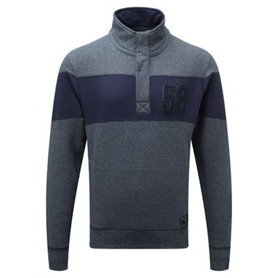 Tog 24 Dark grey/grey malvern button neck sweatshirt
